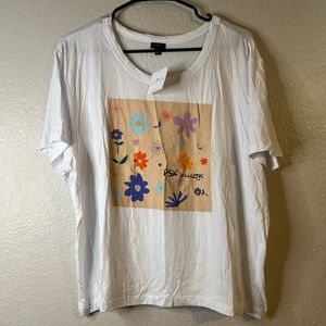 PSK FLORAL GRAPHIC TEE NWT 2XL